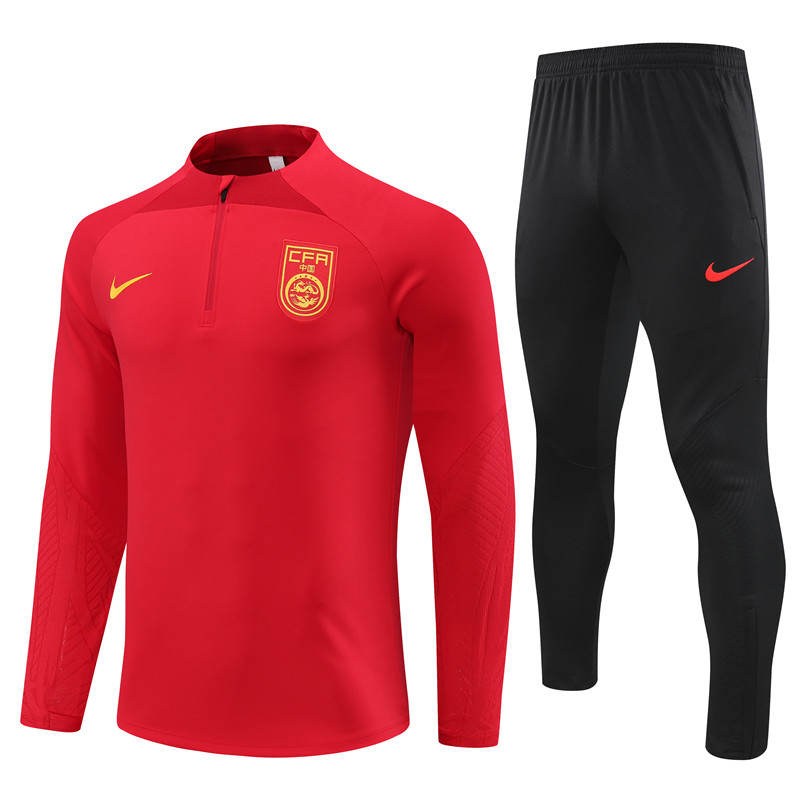 China 23-24 Kids Long Sleeve Training Set Red